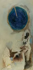 Untitled by M. F. Husain, Oil on canvas, sold Sep 2009