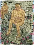 B for Boxes by Arpita Singh, Watercolour on paper, sold Sep 2009