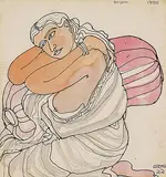 Untitled by Jogen Chowdhury, Watercolour and ink on paper, sold Sep 2009