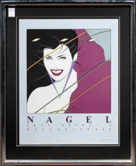 Dallas Texas Exhibition Poster by Patrick Nagel, 1983, serigraph, sold May 2026