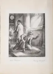 Monkey Magnet by Don Freeman, 1936, lithograph, sold May 2026