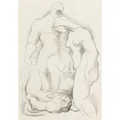 Three Figures by Alexander Archipenko, lithograph, sold Jun 2026