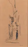 Vue d'une rue by Albert Marquet, circa 1908, Crayon sur papier, sold Apr 2023