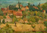 Paysage by Michel Kikoine, Huile sur toile, sold Apr 2023