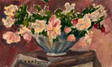 Composition florale by André Dunoyer de Segonzac, Huile sur toile, sold Apr 2023