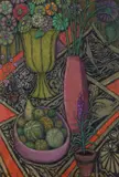 Nature morte aux estampes by Juliette Roche, circa 1922, Huile sur toile, sold Apr 2023
