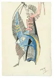 Composition by Julio González, 1941, Pastel, encre et crayon sur papier, sold Apr 2023