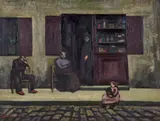 Le repos by Juliette Roche, 1911, Huile sur toile, sold Apr 2023