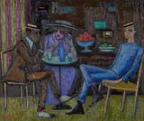 Rue Victor-Massé by Juliette Roche, 1912, Huile sur toile, sold Apr 2023