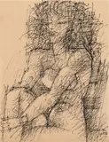 Nu féminin by Marcel Gromaire, 1956, Encre de Chine sur papier, sold Apr 2023