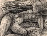 Nu allongé by Marcel Gromaire, 1952, Encre de Chine sur papier, sold Apr 2023