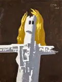 Projet pour Varsovie by Paul Colin, 1946, Gouache sur panneau d'isorel, sold Apr 2023