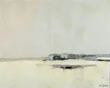Paysage de neige en Alsace by Roger Mühl, circa 1961, Huile sur toile, sold Apr 2023