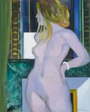 Nu debout by Camille Hilaire, Gouache et crayon sur carton, sold Apr 2023