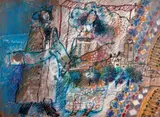 Quand l'air de Saint Paul de Vence devient amour by Théo Tobiasse, 1978, Technique mixte sur papier, sold Apr 2023