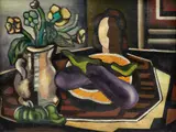 Nature morte aux aubergines by Georges Bauquier, Huile sur toile, sold Apr 2023