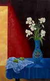 Les iris blancs by Georges Bauquier, 1980, Huile sur toile, sold Apr 2023