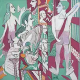 Summer by K. G. Subramanyan, Acrylic on canvas, offered Jun 2009