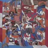 Massacre of the Innocents by K. G. Subramanyan, Acrylic on canvas, offered Jun 2009