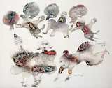 Untitled by Sakti Burman, Watercolour and ink on paper pasted on board, offered Jun 2009