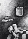 The Day After Today by Phaneendra Nath Chaturvedi, Pen and ink on paper, sold Jun 2009