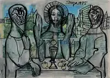 Untitled by F. N. Souza, Chemical alterations on paper, sold Jun 2009