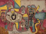 Untitled by Prabhakar Barwe, Mixed media on canvas, sold Jun 2009