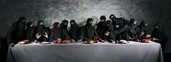 Last Supper - Gaza by Vivek Vilasini, Archival ink on archival canvas, sold Mar 2009