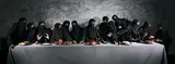 Last Supper - Gaza by Vivek Vilasini, Archival ink on archival canvas, sold Mar 2009