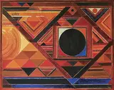 Suryodya by S. H. Raza, Acrylic on canvas, offered Mar 2009