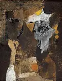 Two Faces by Vasudeo S. Gaitonde, Oil on canvas, sold Mar 2009
