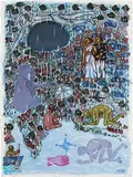 The Evening Star: Bali Memories by Arpita Singh, Watercolour on paper pasted on board, sold Mar 2009