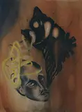 Algae Shiva (Shiva by the Sea) by Anju Dodiya, Watercolour and charcoal on paper, offered Mar 2009