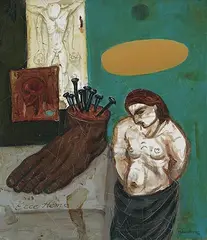 Untitled by Bari Kumar, Oil on canvas pasted on board, sold Mar 2009
