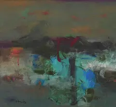 Untitled by K. M. Adimoolam, Oil on canvas, offered Mar 2009