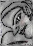 Untitled by Jogen Chowdhury, Pastel on paper pasted on board, sold Mar 2009