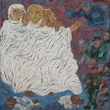 Threat by Arpita Singh, Acrylic and oil on canvas board, sold Mar 2009