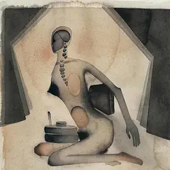 The Final Act by Atul Dodiya, Watercolour on paper pasted on board, sold Mar 2009