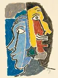 Untitled by M. F. Husain, Pastel on paper, sold Dec 2008