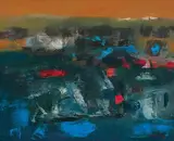 Terra-Incognita by K. M. Adimoolam, Oil on canvas, sold Dec 2008