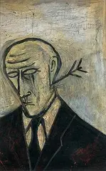 Untitled by F. N. Souza, Mixed media on paper, sold Dec 2008