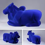 Nandi in Blue by Arunkumar H G, Velvet on fiberglass, sold Dec 2008