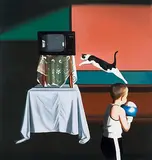 Power Cut by Shibu Natesan, Oil on linen, sold Dec 2008