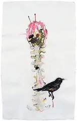 Untitled by Mithu Sen, Mixed media on paper pasted on board, sold Dec 2008