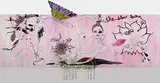 The Slow Burn by Chitra Ganesh, Acrylic and mixed media on panel, sold Dec 2008