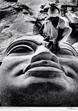 Sculpting statue of Gomateshwara, Karkala, Karnataka, India by T S Satyan, Print on Hahnemuhle fine art bright white archival paper, sold Dec 2008