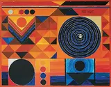 Maha Bharata by S. H. Raza, Acrylic on canvas, offered Dec 2008