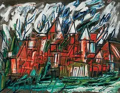 Untitled by F. N. Souza, Oil on linen, offered Dec 2008