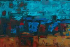 Untitled by K. M. Adimoolam, Oil on canvas, sold Dec 2008
