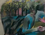 Untitled by Bhupen Khakhar, Dry Pastel on paper pasted on board, offered Dec 2008